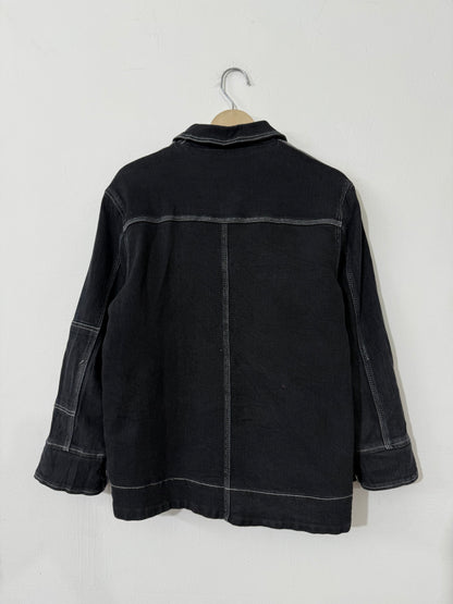 Reversible Denim Crochet Jacket
