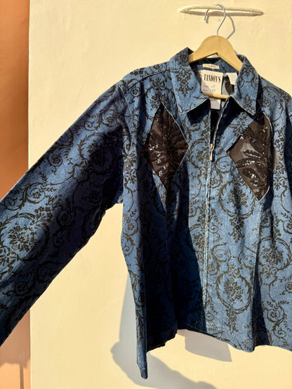 Cutwork patch Denim Jacket