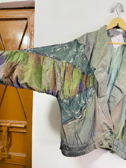 Silk Patch Embroidered Vintage Jacket