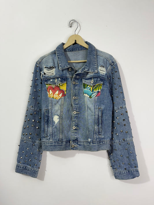 Customised tapestry patch Denim Jacket