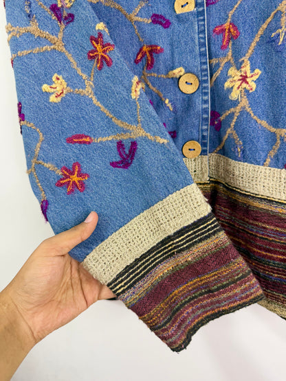 Denim Embroidered Vintage Jacket