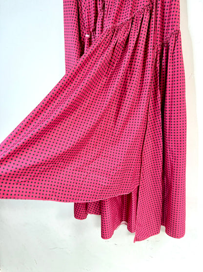 Pink flared skirt