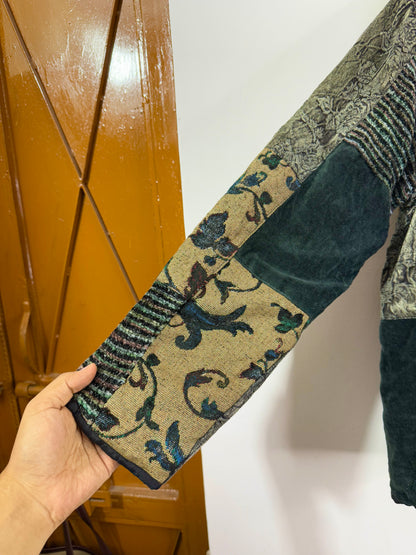 Silk Patch Embroidered Vintage Jacket