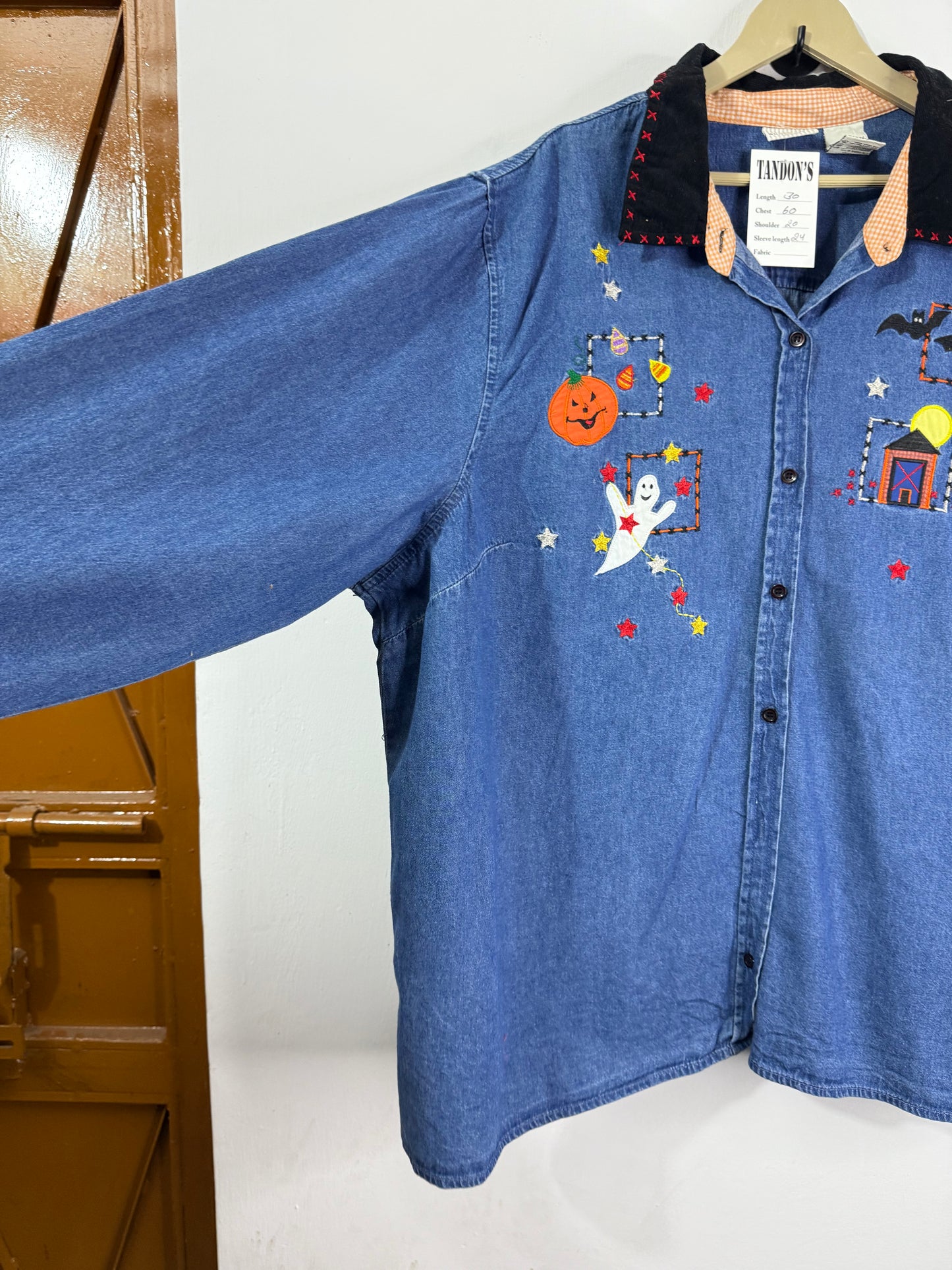 Embroidered Denim Shirt