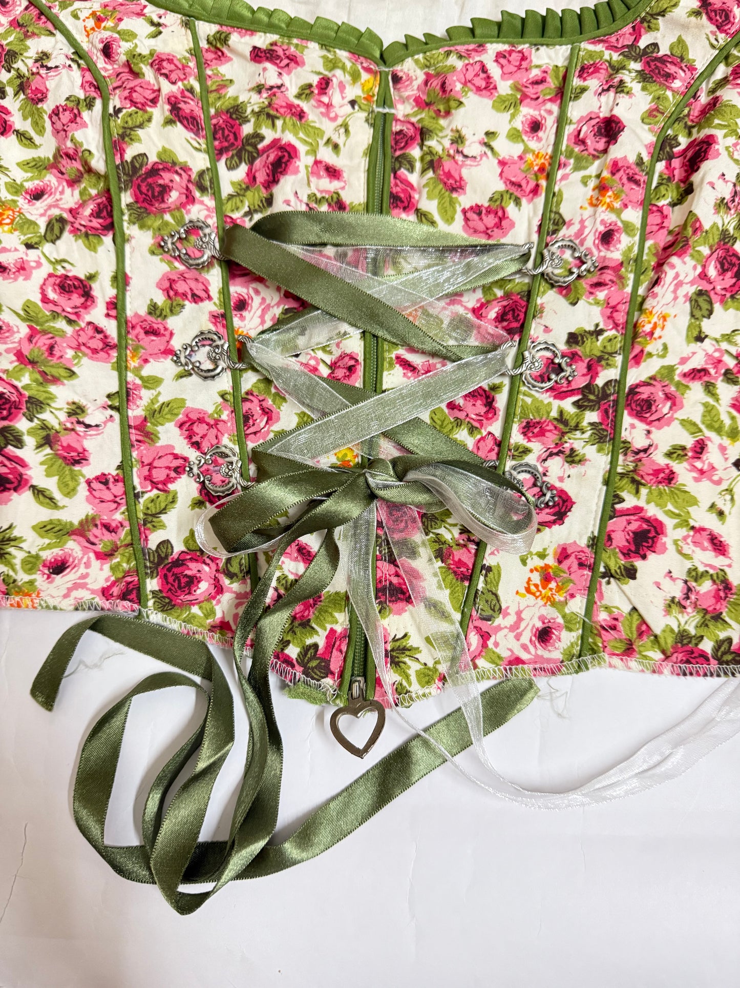 Pink and white Corset Top