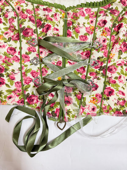 Pink and white Corset Top