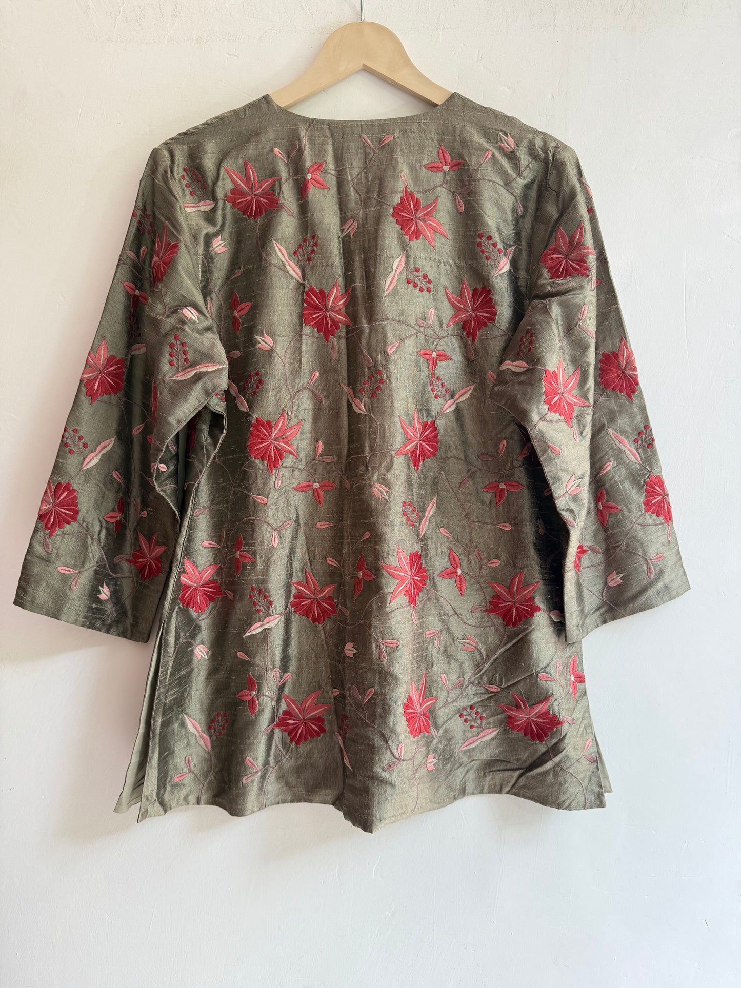 Lila Silk Embroidered Jacket