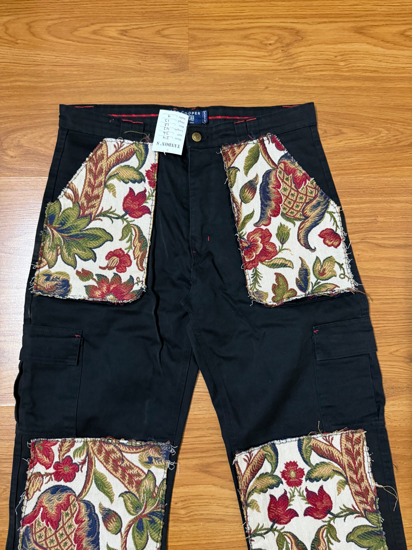 Lee Cooper tapestry patch handmade Jeans
