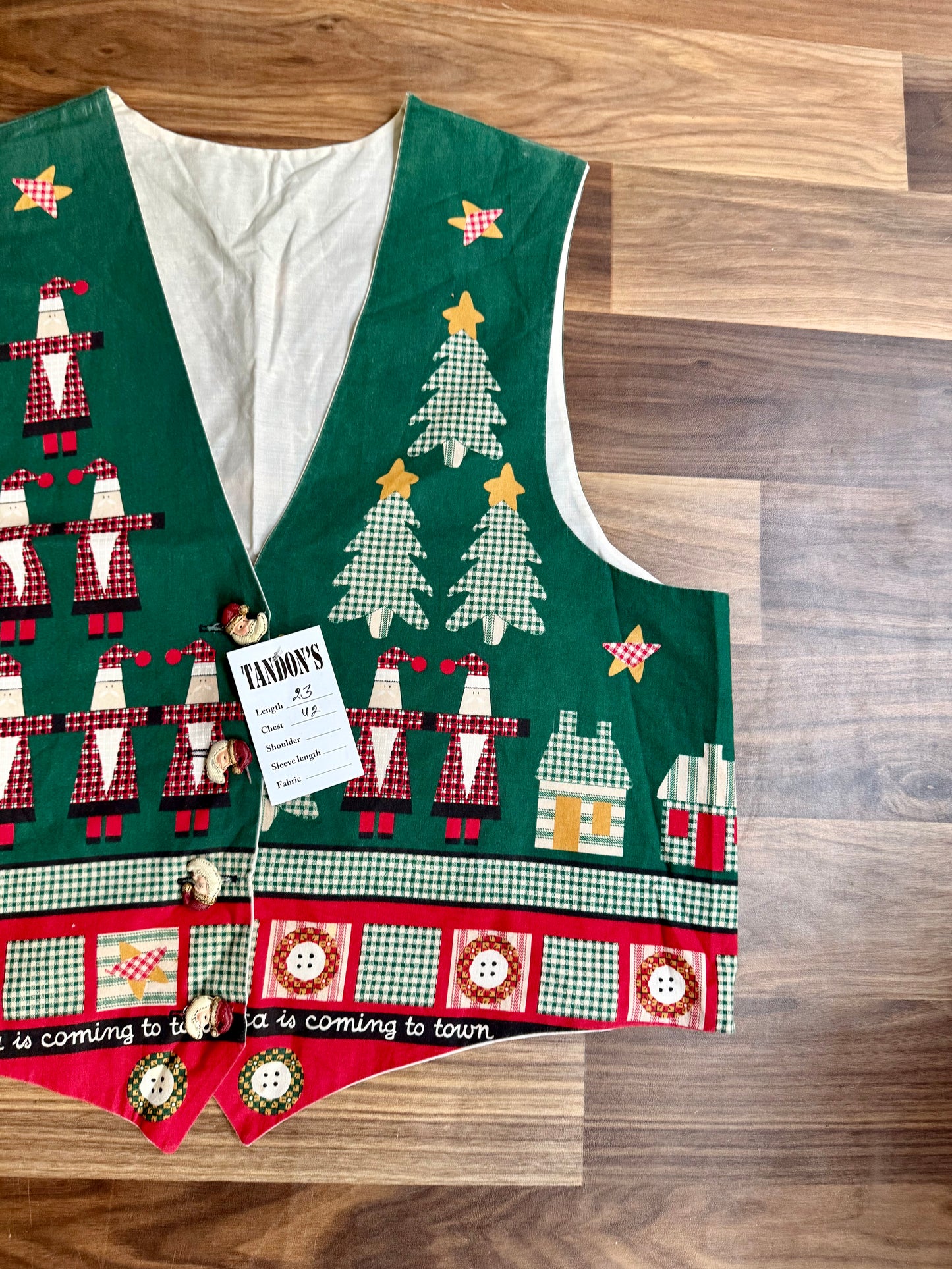 Christmas Print vest