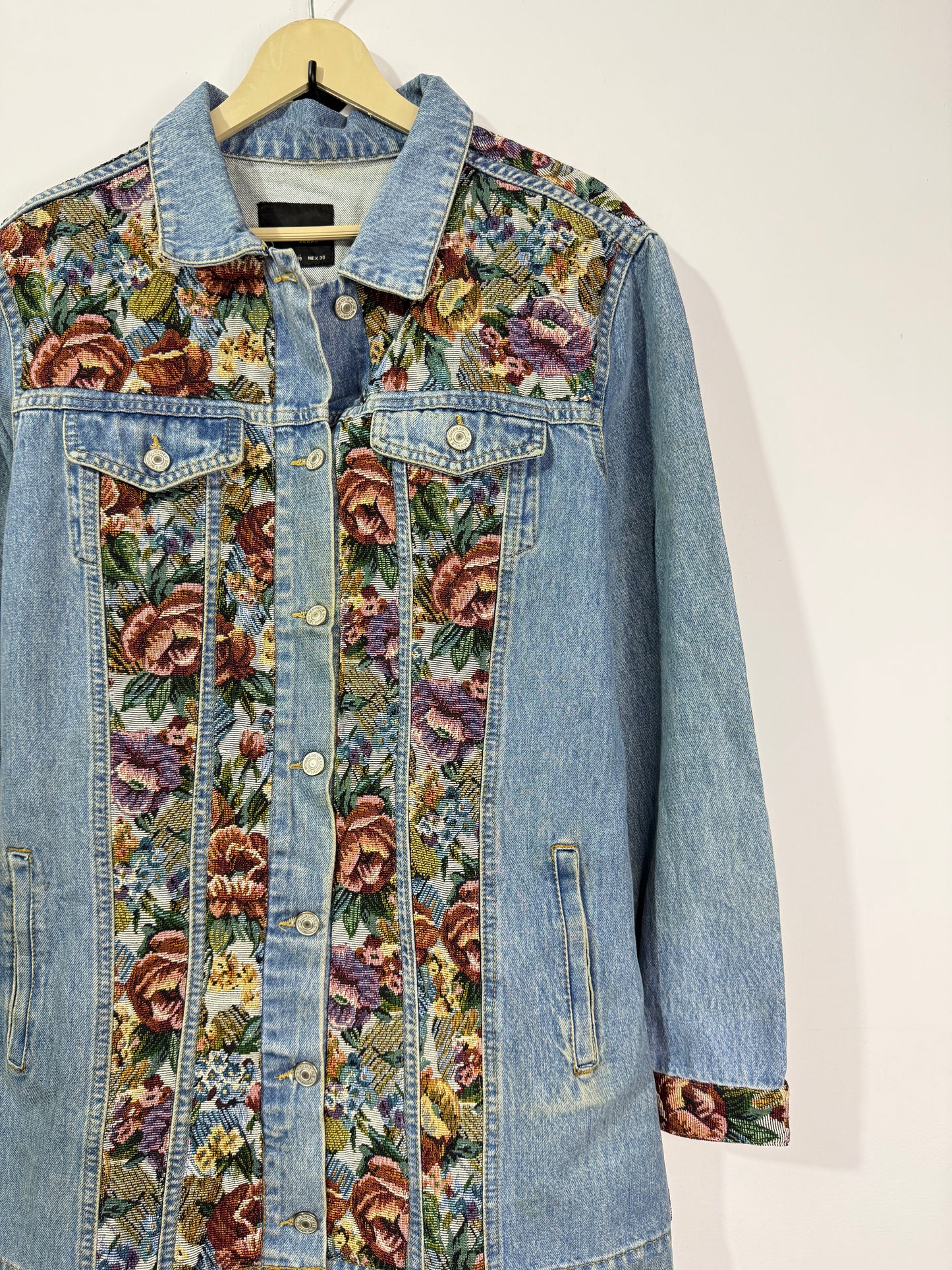 Customised tapestry patch Denim Jacket