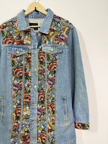 Customised tapestry patch Denim Jacket