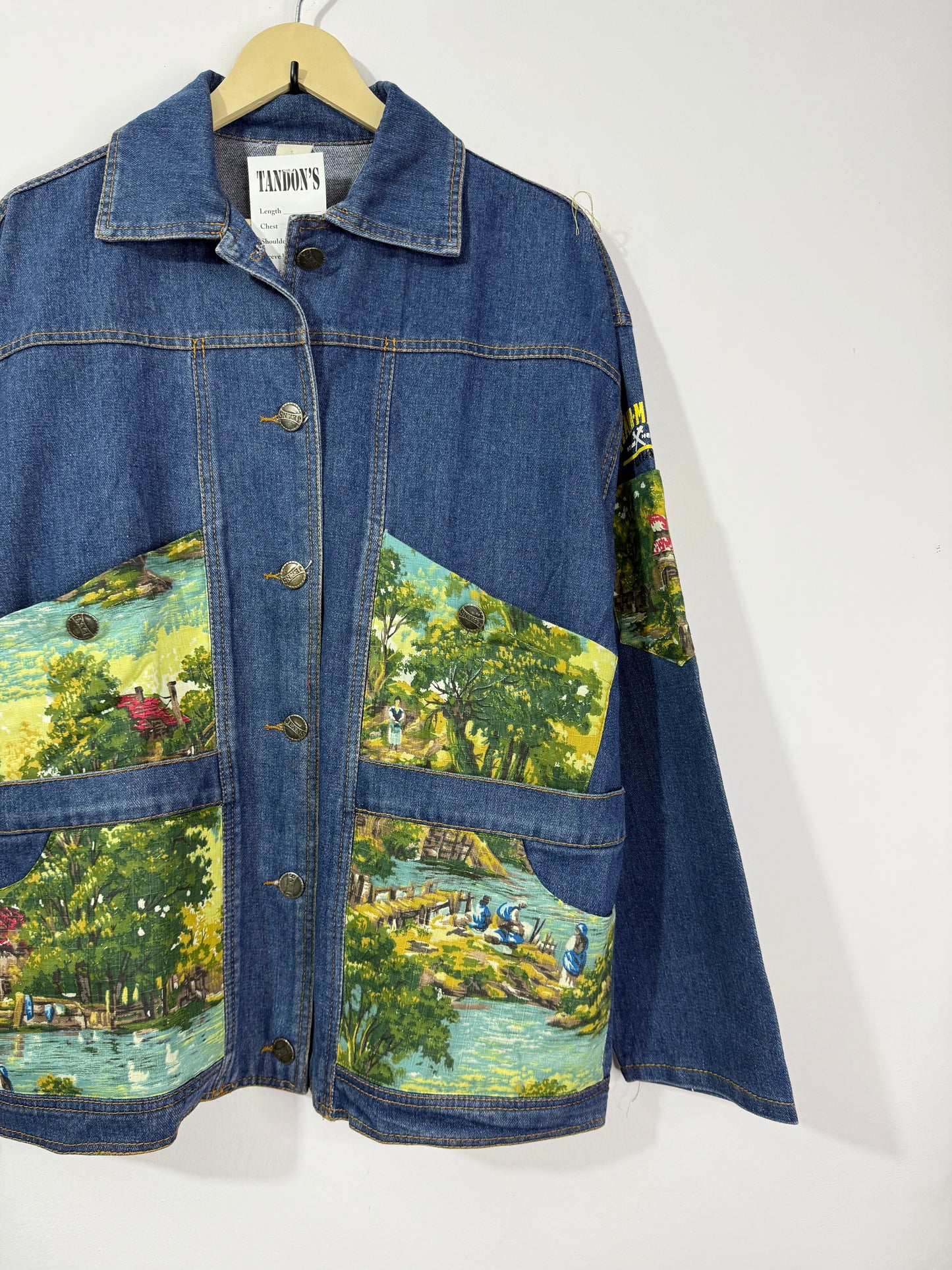 Customised tapestry patch Denim Jacket