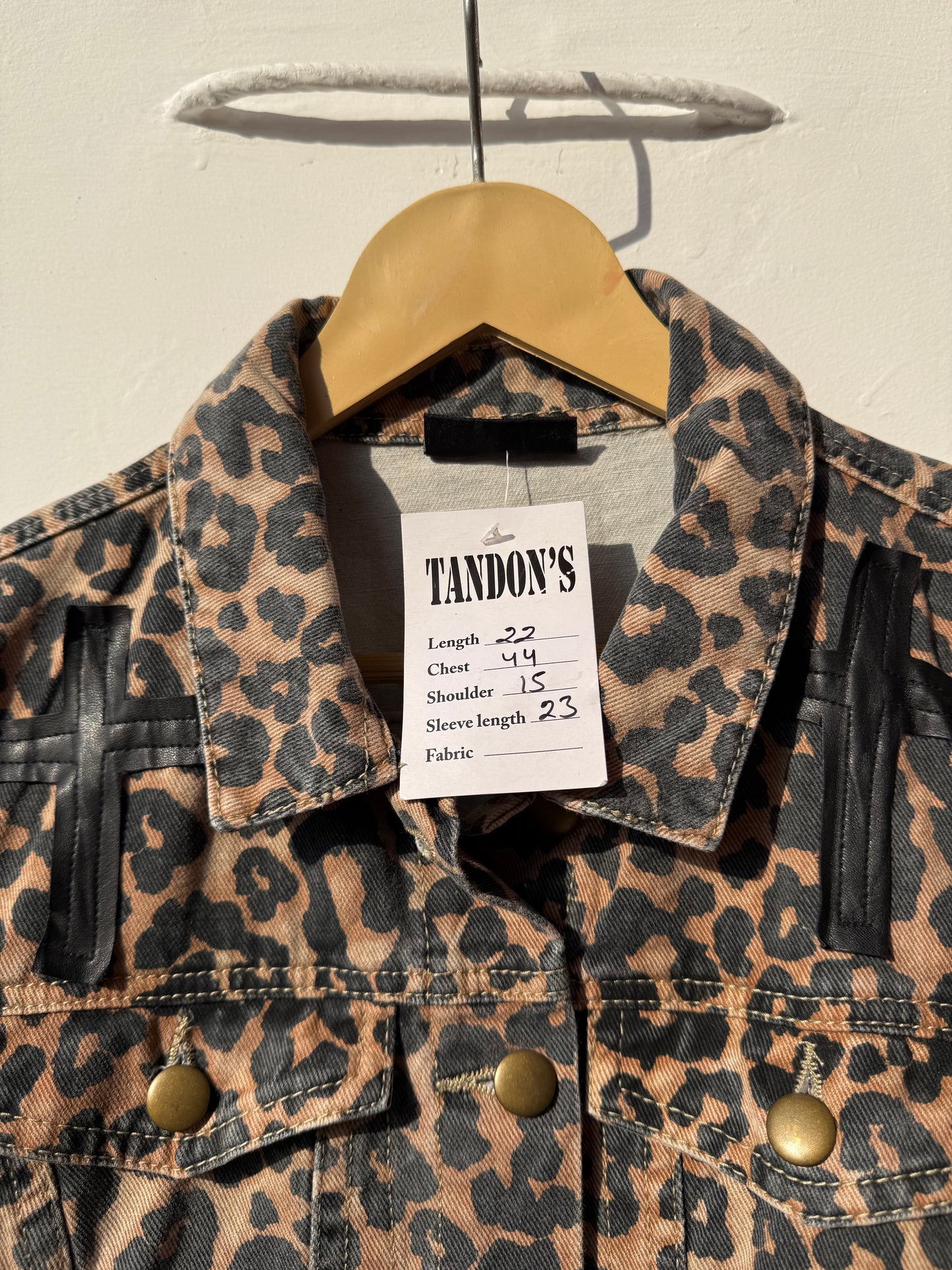 Customised velvet crosses Denim Jacket