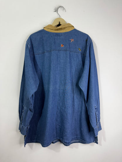 Embroidered Denim Shirt