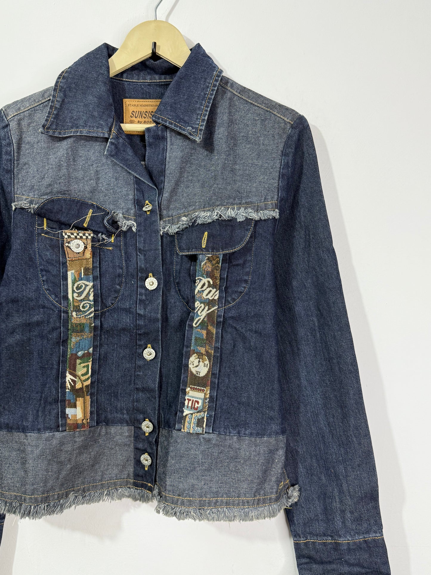 Customised tapestry patch Denim Jacket