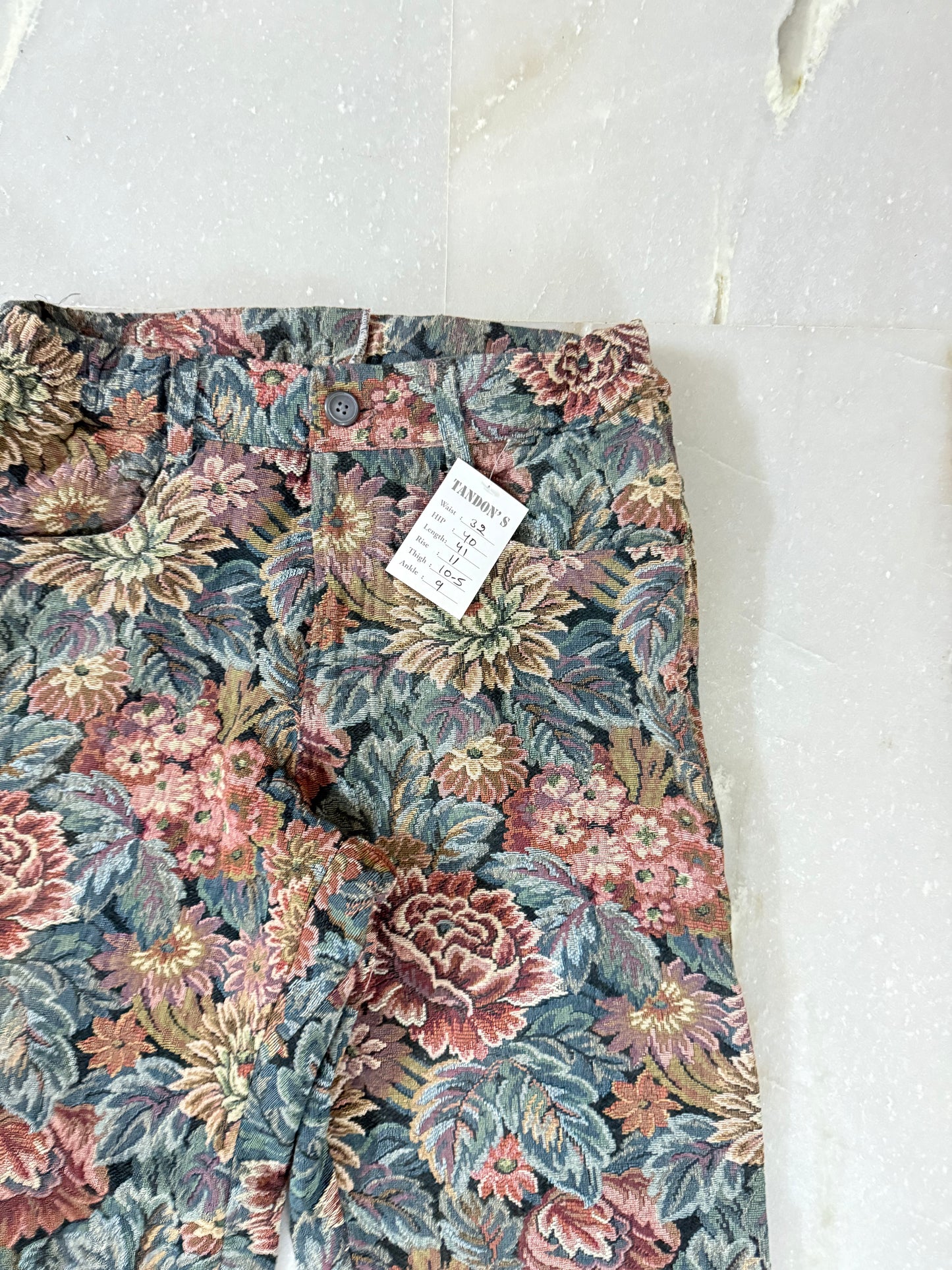 Handmade pants from vintage Italian curtain