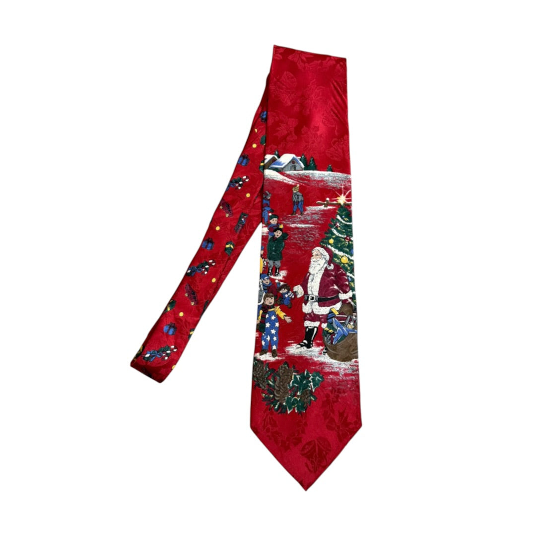 Golden wreath  Vintage Silk Tie