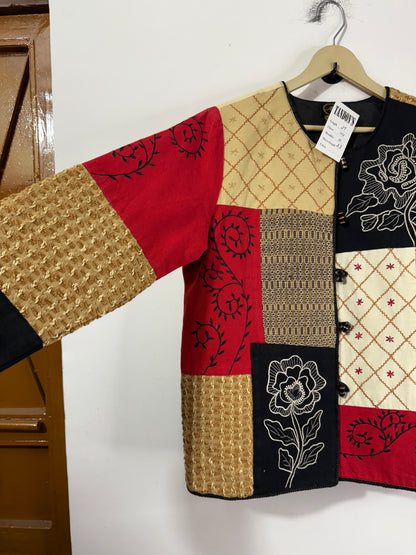 Patch Embroidered Vintage Jacket