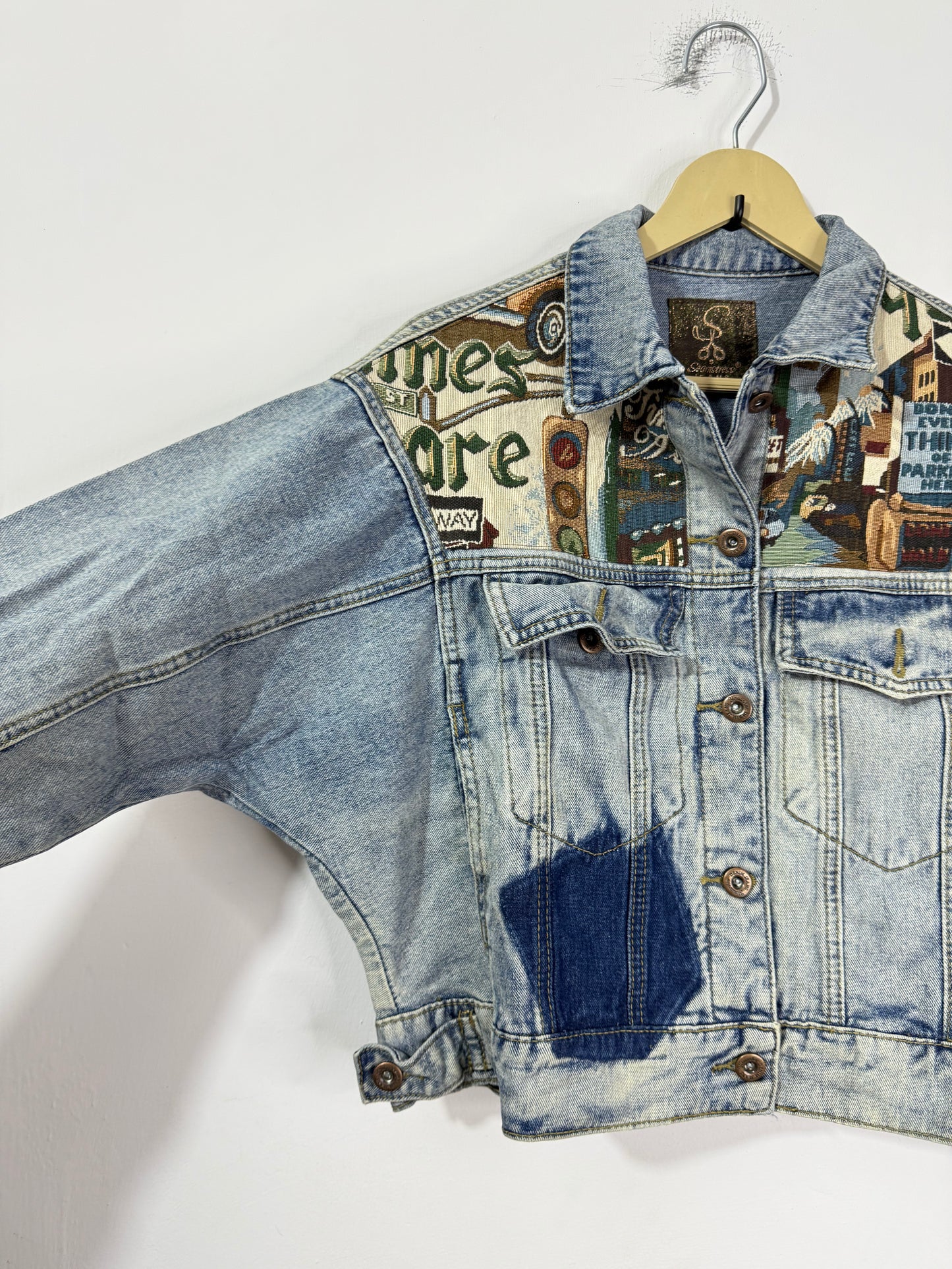 Customised tapestry patch Denim Jacket