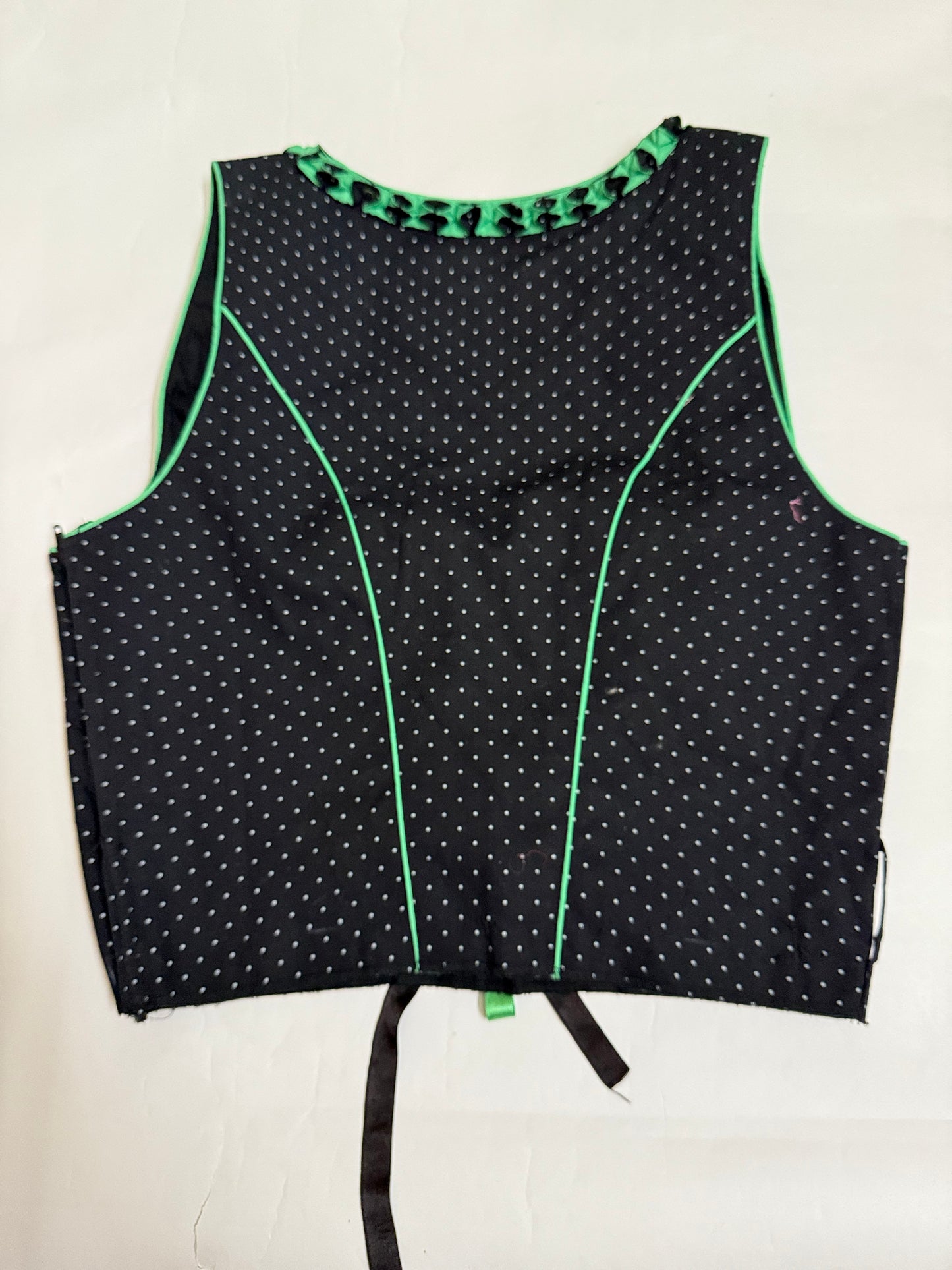 Black and Green Corset Top