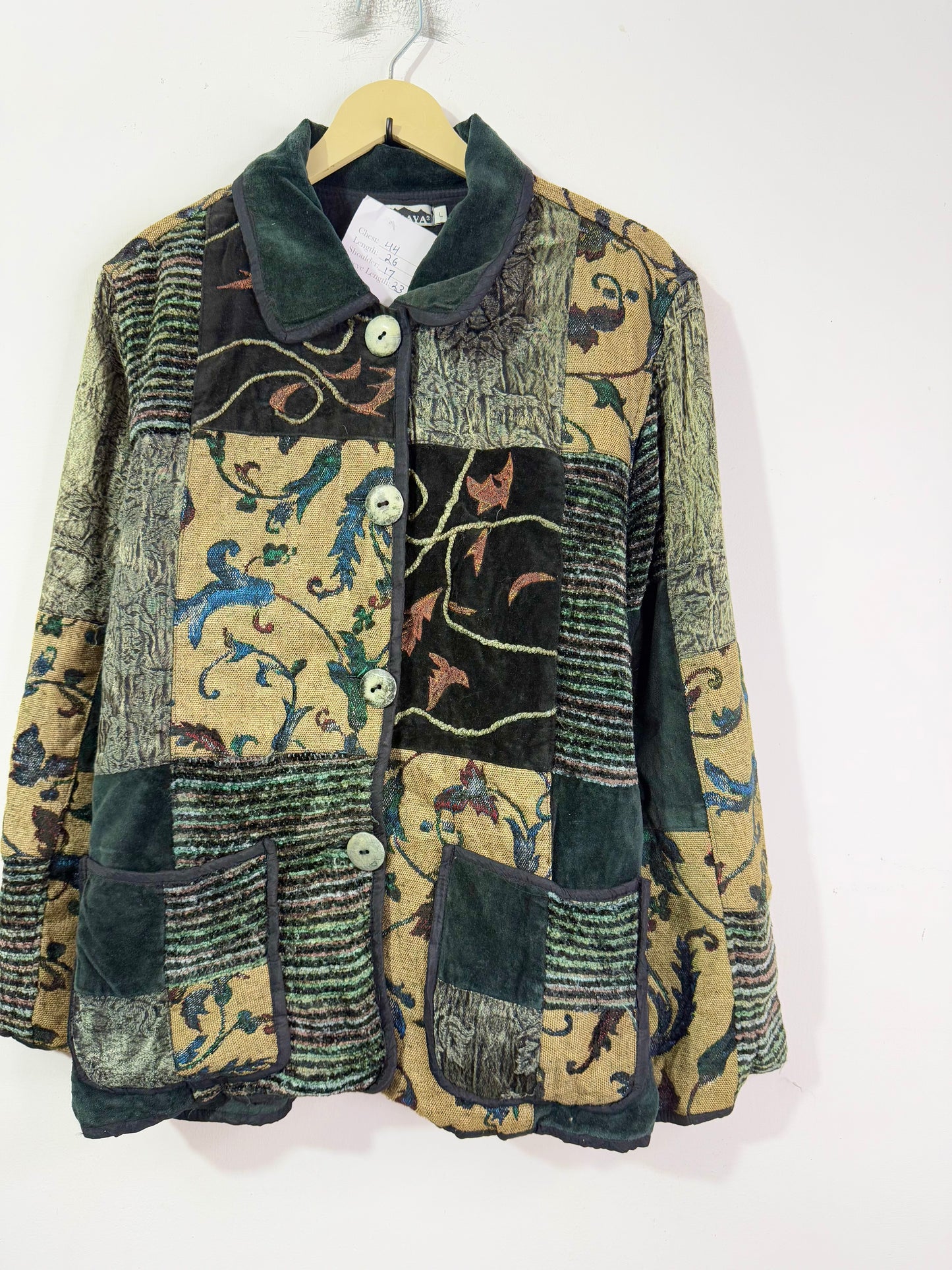 Silk Patch Embroidered Vintage Jacket