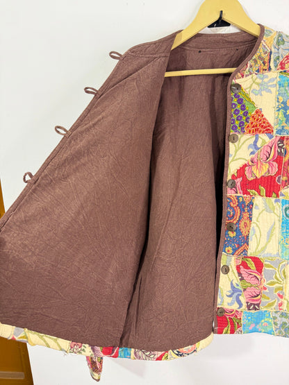 COTTON QUILTED PATCHWORK REVERSIBLE Vintage Jacket