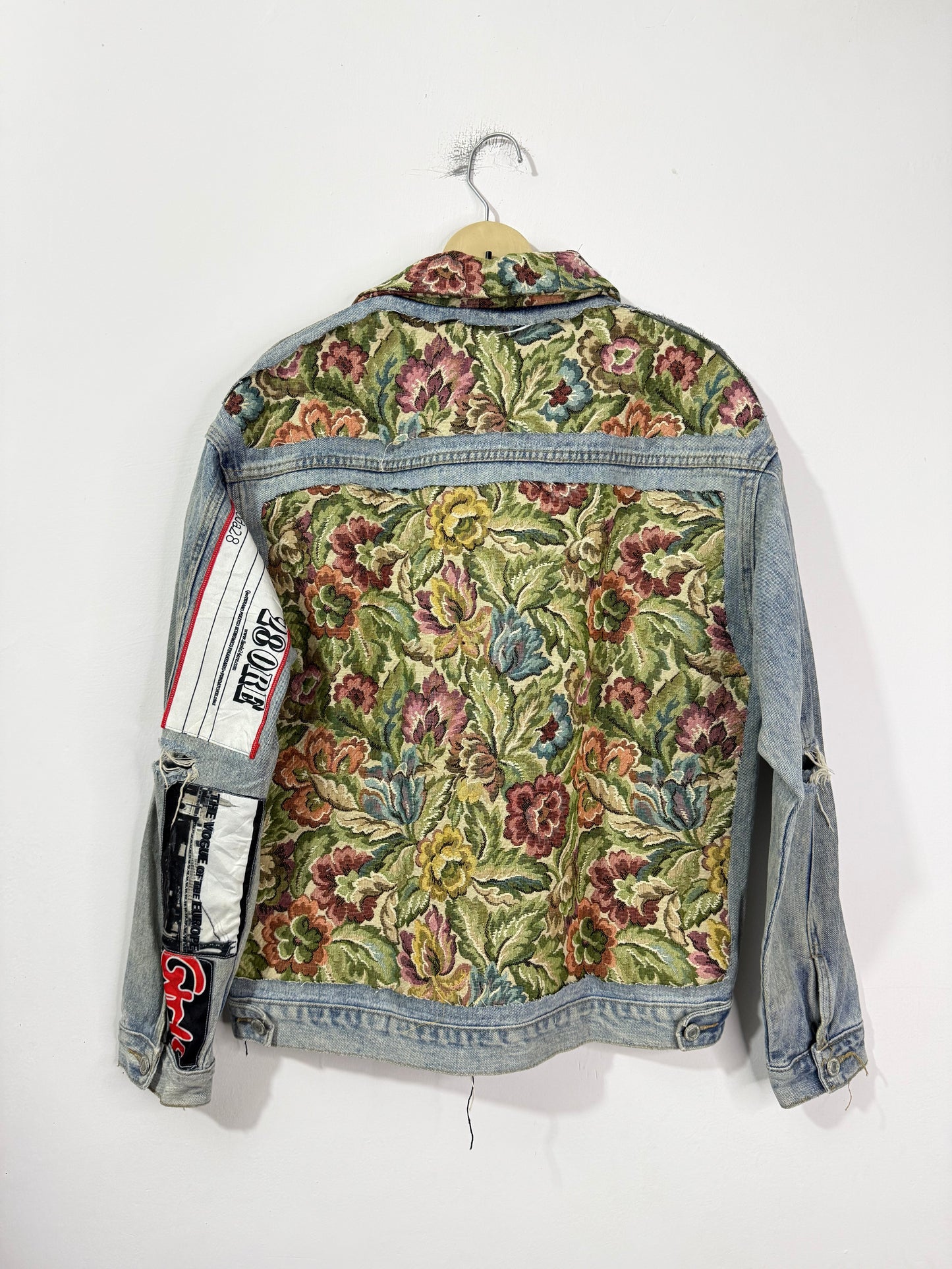Customised tapestry patch Denim Jacket
