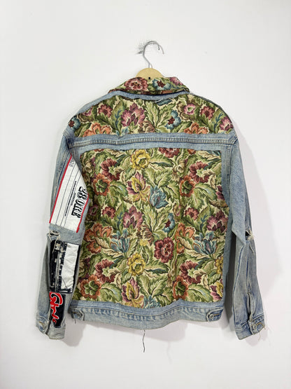 Customised tapestry patch Denim Jacket