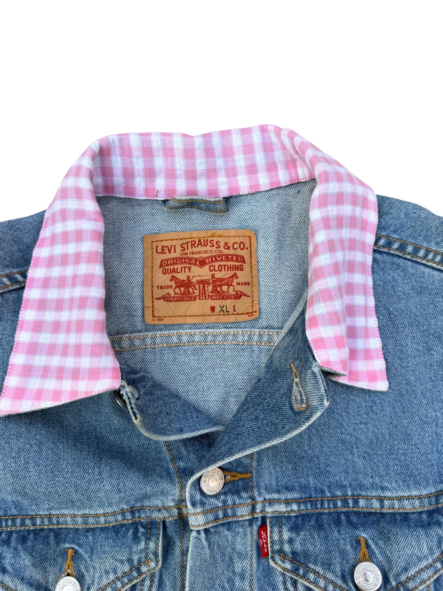 Upcycled Cow Patch Denim Jacket
