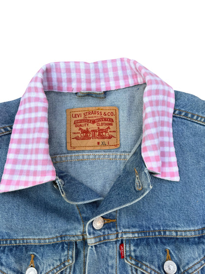 Upcycled Cow Patch Denim Jacket