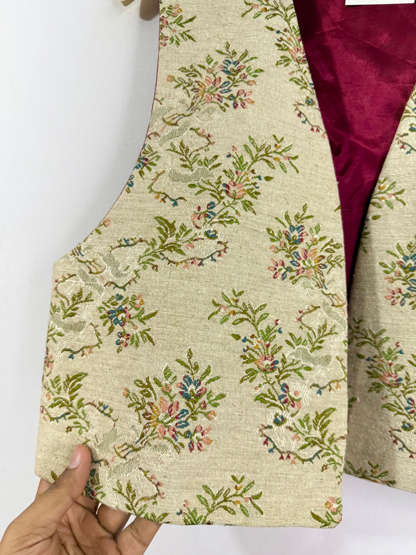 Floral Silk Vintage Vest