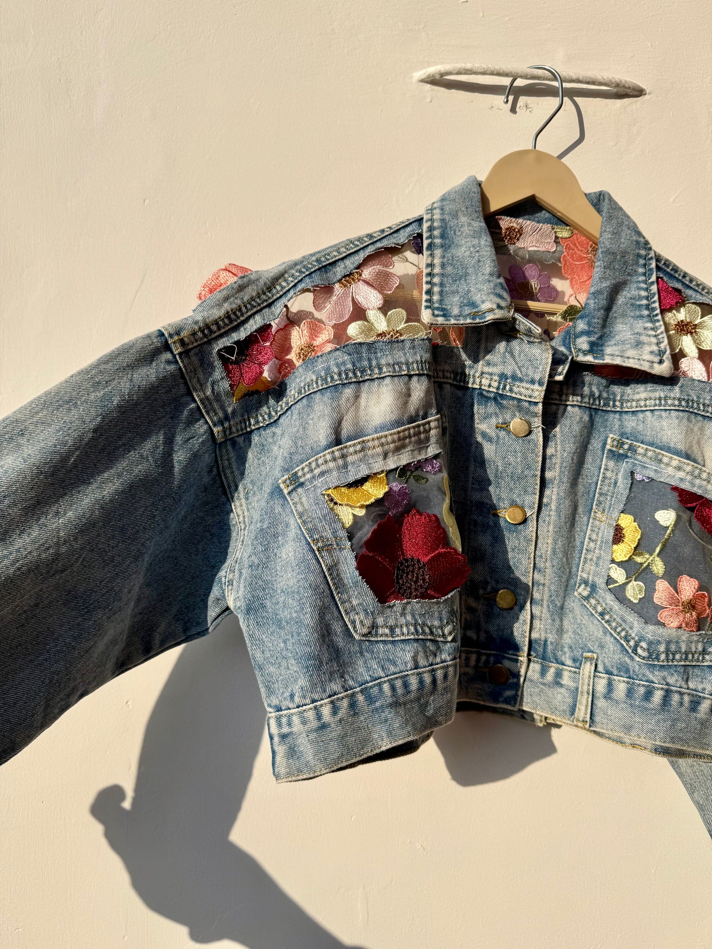 Cutwork patch Denim Jacket