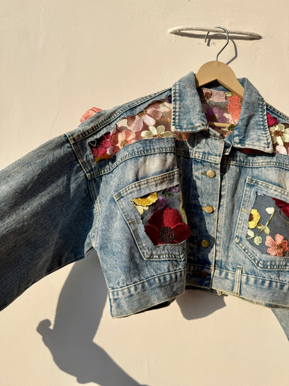 Cutwork patch Denim Jacket