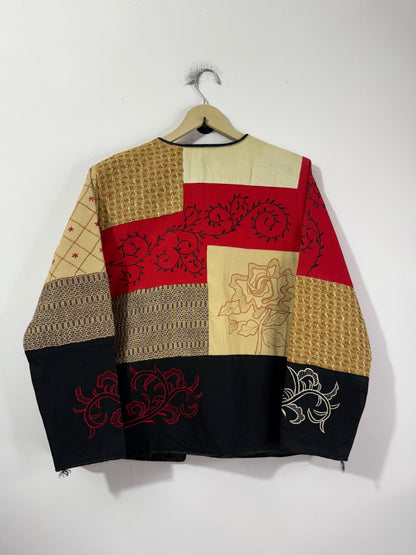 Patch Embroidered Vintage Jacket