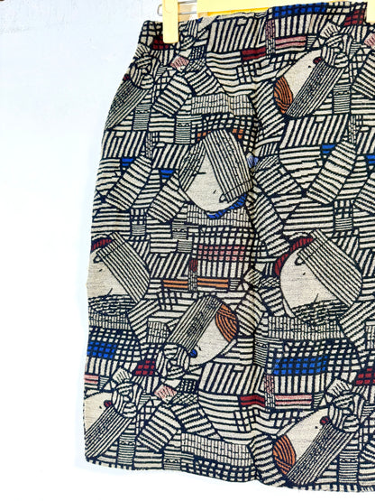 Abstract straight skirt