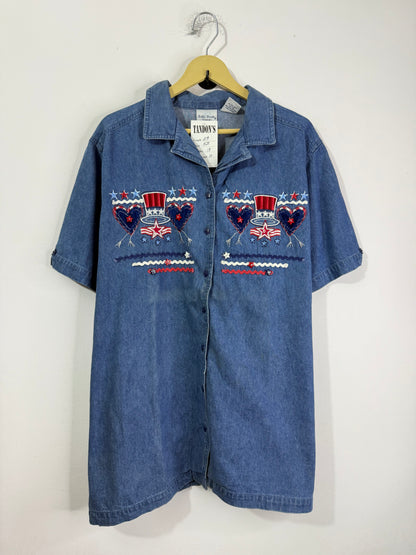 Bobbie Brookn Embroidered Denim Shirt