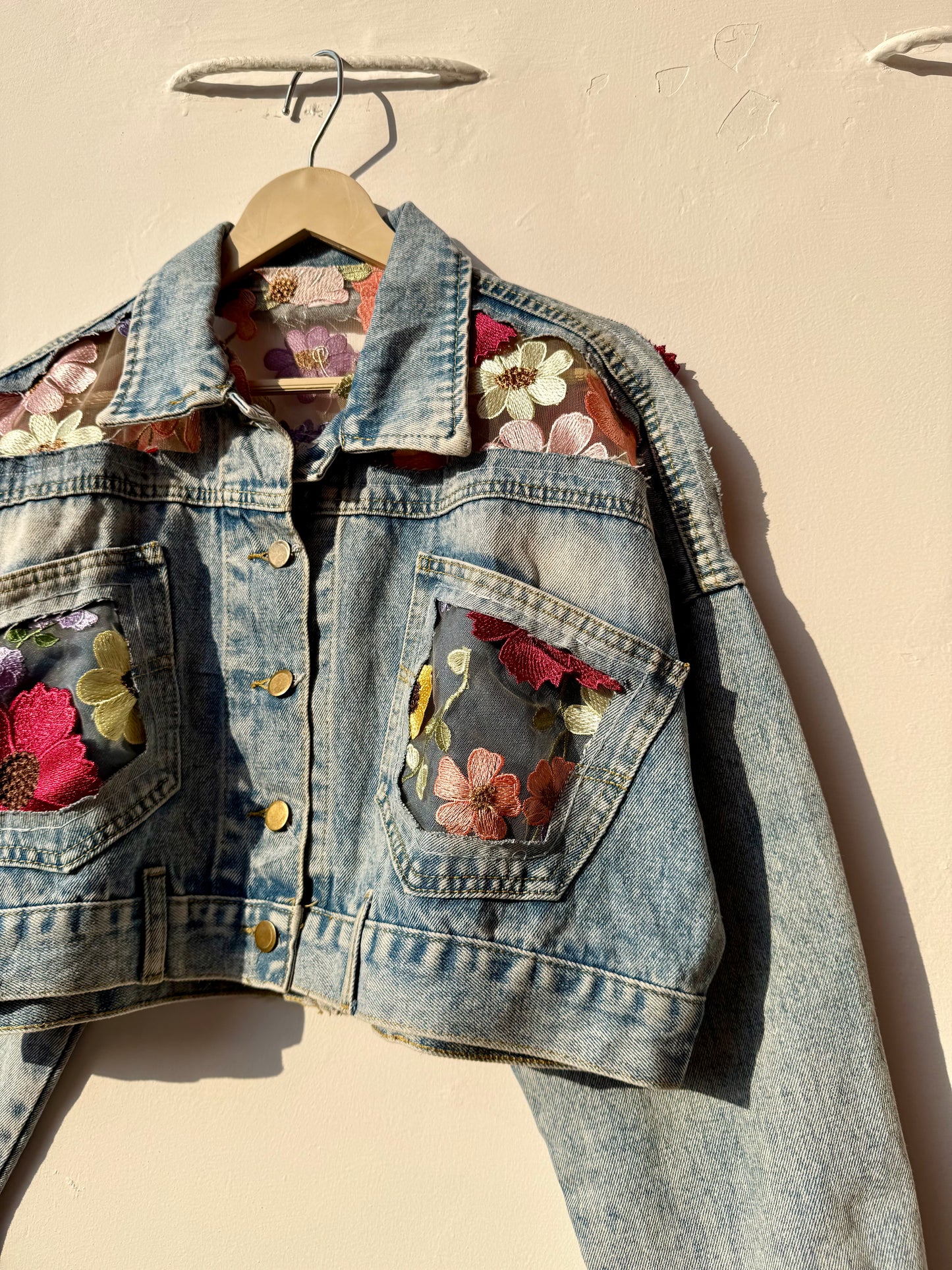 Cutwork patch Denim Jacket