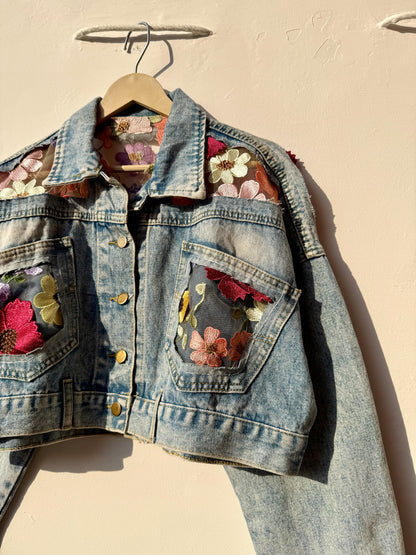 Cutwork patch Denim Jacket