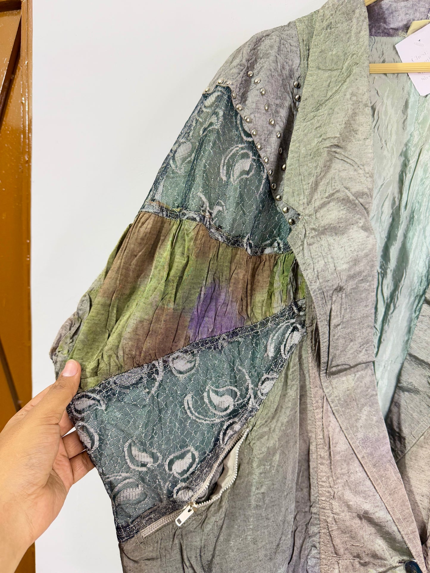 Silk Patch Embroidered Vintage Jacket