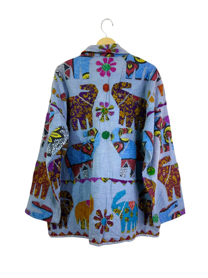 Elephant Print Vintage Jacket