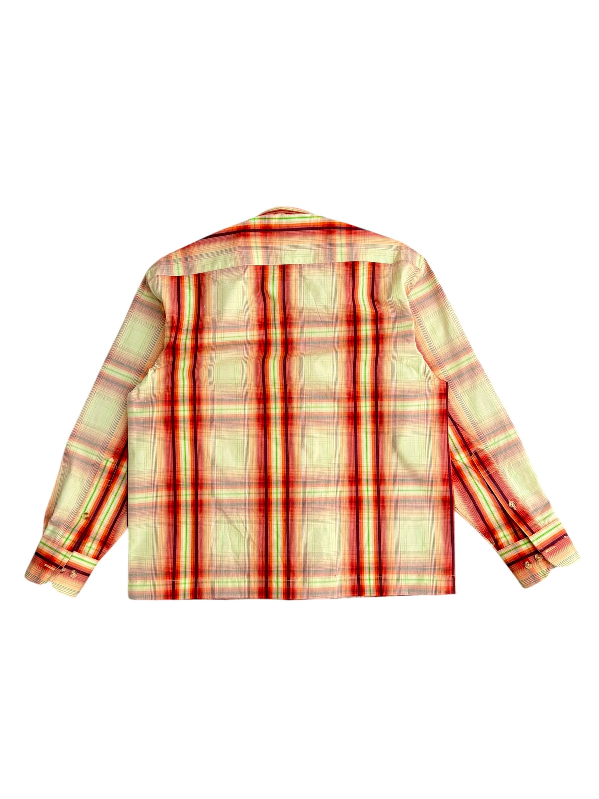 Fireman Clasp Orange Check 100% Cotton Shirt