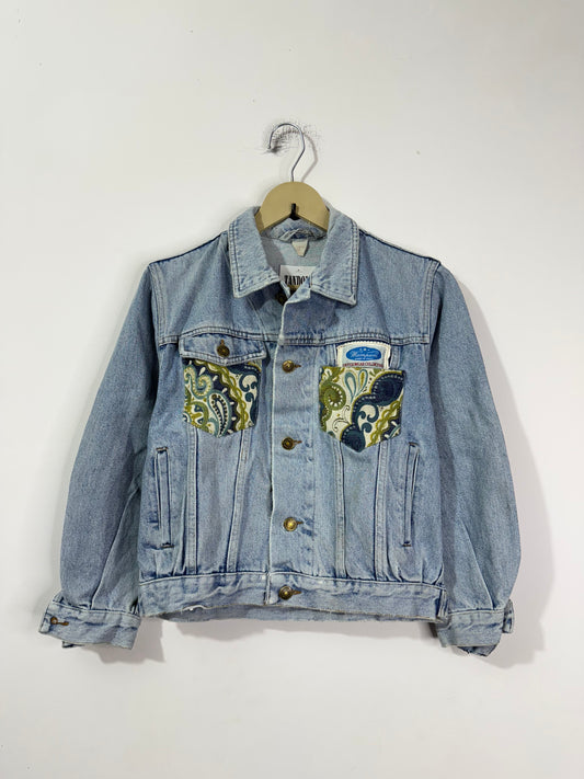 Customised tapestry patch Denim Jacket