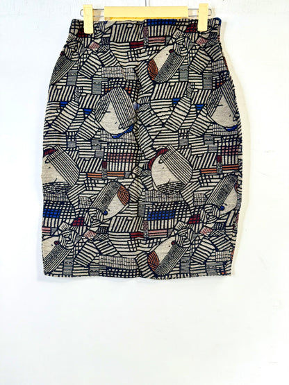 Abstract straight skirt