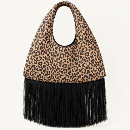 Handmade Leopard Lounge Fringe Bag