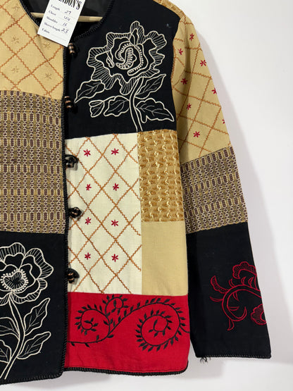Patch Embroidered Vintage Jacket