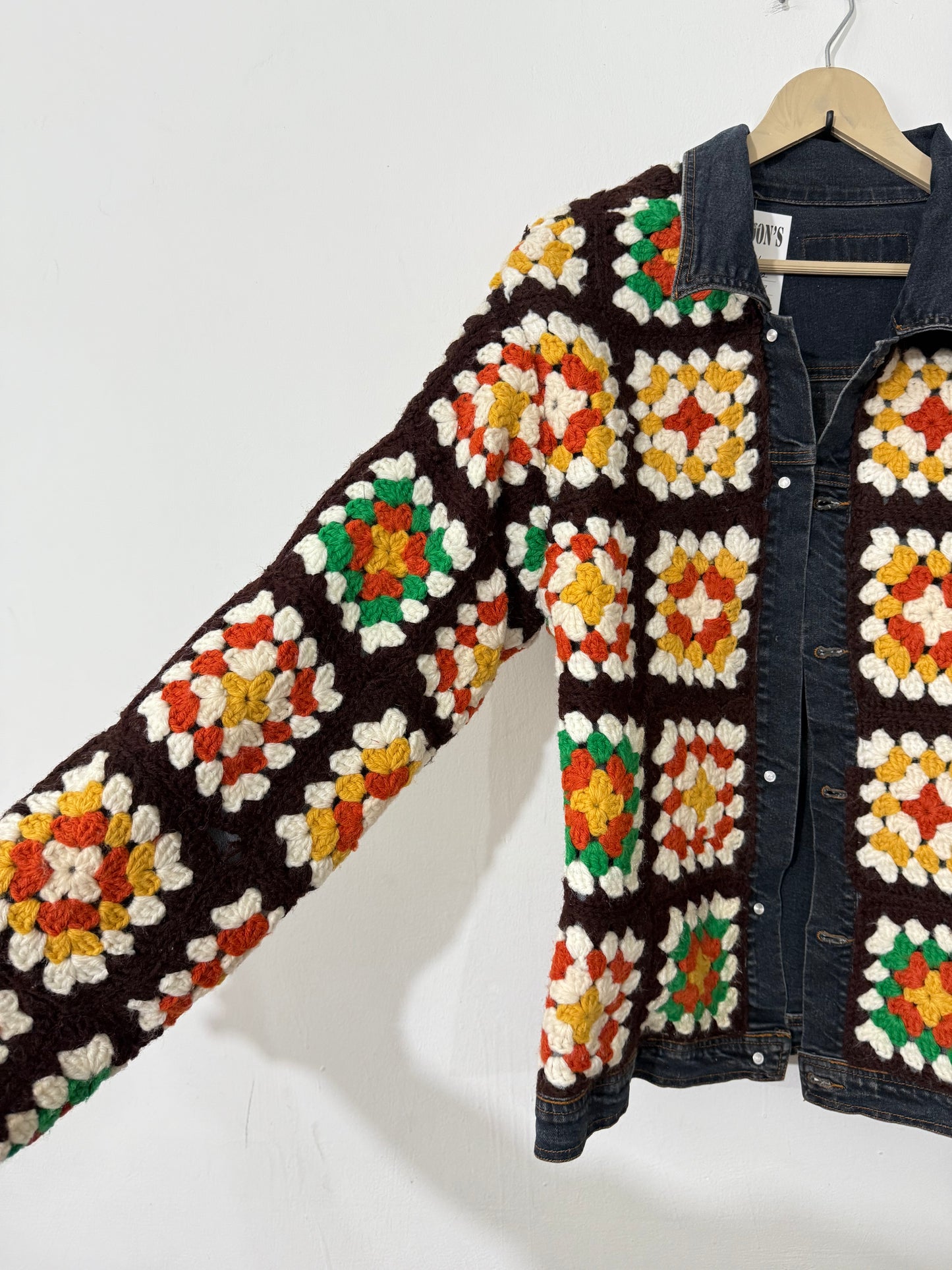 Reversible Denim Crochet Jacket