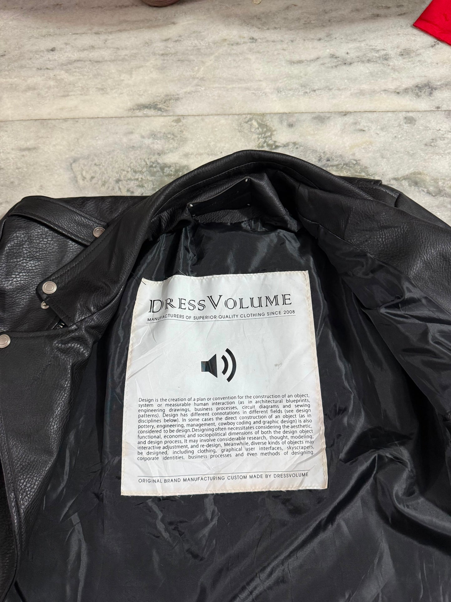 Dress Volume Leather Jacket