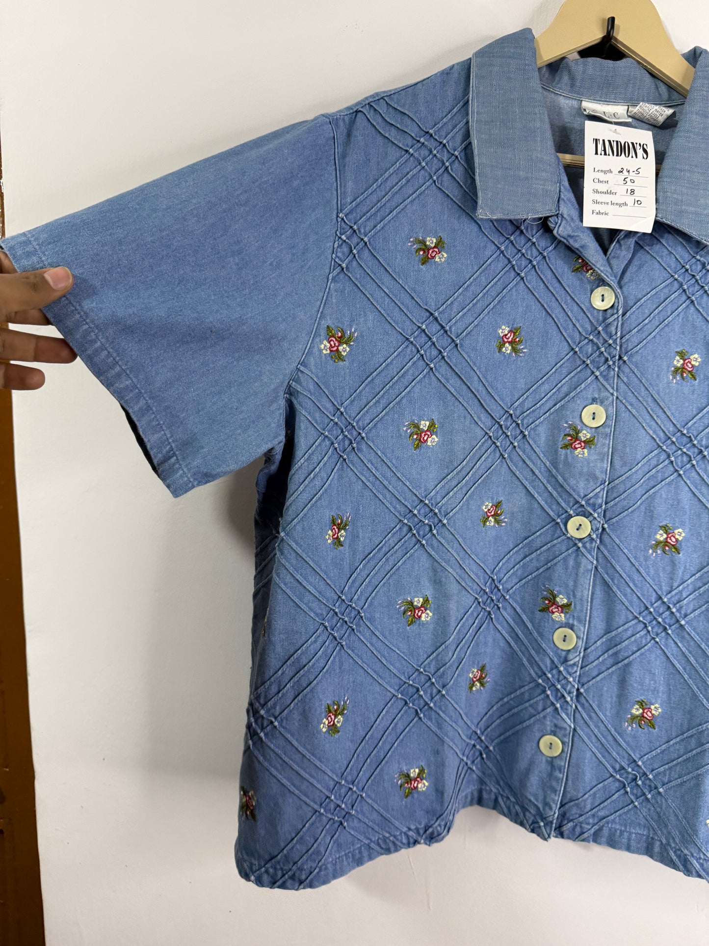 C.L.C Embroidered Denim Shirt