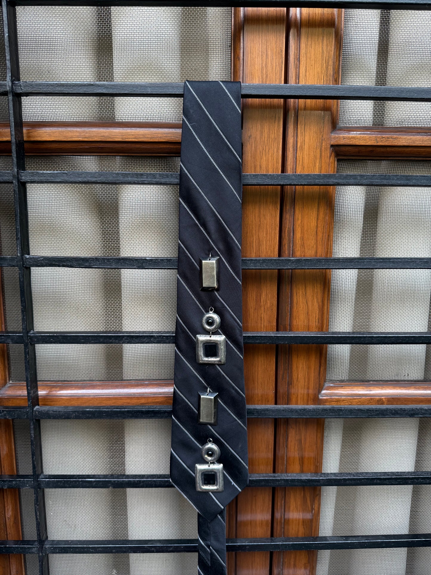 Silver Charm Handmade Vintage Silk Tie