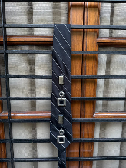 Silver Charm Handmade Vintage Silk Tie